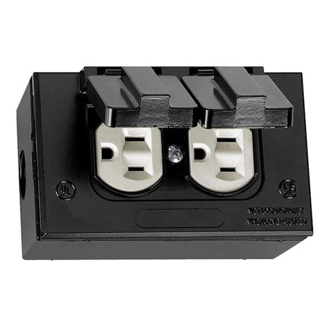 black box electrical|black exterior outlet box.